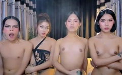 Dirty group sex with shemales