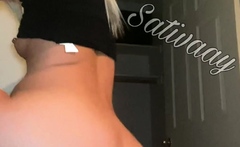 Stacked brunette goes solo toys and masturbation