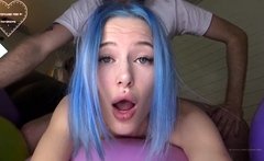 Amateur brunette babe oral and hardcore sex