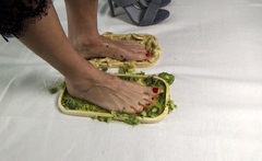 I trample fruits with my beautiful feet
