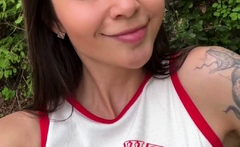 Amateur teen outdoor sex
