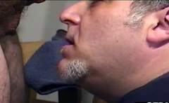 Vintage str8 cocksucked from DILF gay