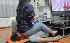Chinese Femdom - Facesitting Humanchair Humanseat