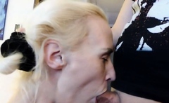 Russian Blonde MILF Hardcore Blowjob