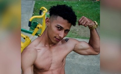 Fantastic Latino boy Marcus Brown with ripped muscles