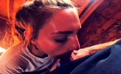 Public Bj In Hardware Store - Facial Finish!