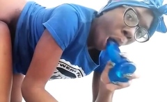 MoeBooty Fucks Herself with a Dildo