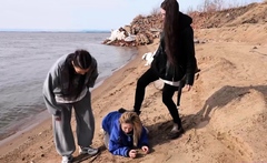 LICKING GIRLS FEET - Sarah And Victoria - Humiliation By