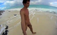 Big-cock Men Jerk Off At A Cuba Beach