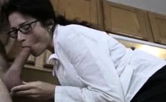 Tatiana Petrove gives a sloppy blowjob to Johnny