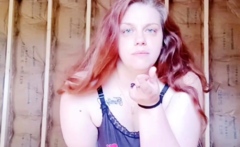 Chubby Brunette Big Boobs Dildo Masturbation