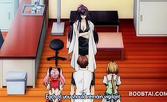 Superb Blonde Anime Girl Seducing A Cute Guy In Bed